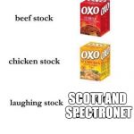 Laughing Stock | SCOTT AND SPECTRONET | image tagged in laughing stock | made w/ Imgflip meme maker