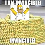 Banana Fort | I AM INVINCIBLE! INVINCIBLE! | image tagged in banana fort | made w/ Imgflip meme maker