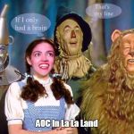 AOC In La La Land | AOC In La La Land | image tagged in aoc in la la land | made w/ Imgflip meme maker