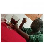 Black guy in restaurant