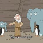 Family Guy Penguin Cross Elephant