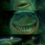 finding nemo shark blood intervention meme