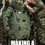 Heavy armor | Me; MAKING A MEME IN EUROPE | image tagged in heavy armor | made w/ Imgflip meme maker
