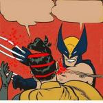 Wolverine slapping Robin