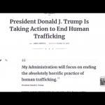 President Trump to end human trafficking