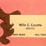 wile e coyote genius card