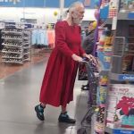 Is that his wife’s dress? | GEORGE CARLIN DIDN’T DIE; HE JUST WEARS A DISGUISE TO SHOP AT WALMART | image tagged in george carlin walmart | made w/ Imgflip meme maker