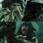 Davy Jones and Jack Sparrow meme