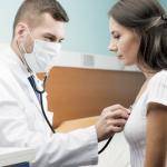 Doctor examining woman with stethoscope meme