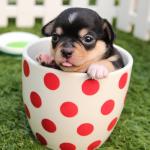 puppy in a cup