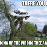 In a Prius life I was a Dodge Aspen. | THERE YOU GO; PARKING UP THE WRONG TREE AGAIN. | image tagged in car tree fail | made w/ Imgflip meme maker