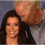 Joe Biden sniffs Eva's hair