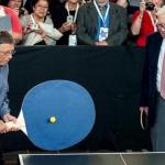 Bill Gates giant ping pong paddle