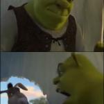 Shrek yelling at donkey meme