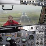 Child on plane