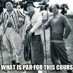 Golf | SO WHAT IS PAR FOR THIS COURSE? | image tagged in golf | made w/ Imgflip meme maker