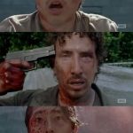 couldn't last a little longer | HEY DUDE GOT IS ENDING THIS SEASON; BUT I WAS GOING TO TELL HIM WE WOULD BE GETTING ANOTHER ONE | image tagged in walking dead glenn nicholas thank you | made w/ Imgflip meme maker
