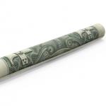 Rolled up Dollar Bill