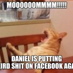 Mooommmmm!! | MOOOOOOMMMM!!!!! DANIEL IS PUTTING WEIRD SHIT ON FACEBOOK AGAIN! | image tagged in mooommmmm | made w/ Imgflip meme maker