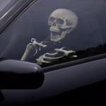 Skeleton in Car meme