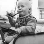 Baby on tractor pipe | BACK IN MY DAY GOOGLE WAS CALLED; ENCYCLOPEDIA | image tagged in baby on tractor pipe | made w/ Imgflip meme maker