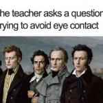 Avoiding eye contact