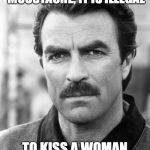 moustache | IF YOU HAVE A MOUSTACHE, IT IS ILLEGAL; TO KISS A WOMAN IN EUREKA, NEVADA | image tagged in moustache | made w/ Imgflip meme maker