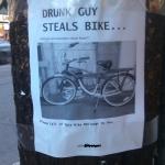 Drunk steals bike