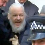 Julian Assange arrested shouting meme