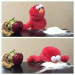 Elmo eats sugar