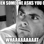 What the heck | WHEN SOMEONE ASKS YOU OUT; WHAAAAAAAAAT | image tagged in what the heck | made w/ Imgflip meme maker