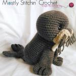 Cute walrus crochet meme