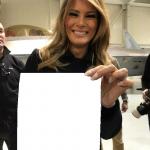 Melania Trump blank sheet meme