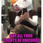 Unicorn Salon | HAPPY BIRTHDAY, KELLY! MAY ALL YOUR CLIENTS BE UNICORNS AND RAINBOWS TODAY! | image tagged in unicorn salon | made w/ Imgflip meme maker