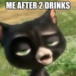 I CAN HOLD MY LIQUOR OFFICER! | ME AFTER 2 DRINKS | image tagged in wasted cat,drunk,bolt,mittens | made w/ Imgflip meme maker