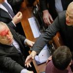 Fist fight in Ukrainian Parliament
