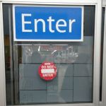 Finally I have something for a theme week. (Funny Sign Week) | WALMART'S DOOR REMINDS ME TOO MUCH OF MY LIFE. | image tagged in walmart enter/don't enter,funny signs,funny sign | made w/ Imgflip meme maker