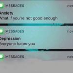 Anxiety/depression texts meme