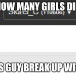 A Ton of Notifications  | HOW MANY GIRLS DID; THIS GUY BREAK UP WITH? | image tagged in a ton of notifications | made w/ Imgflip meme maker