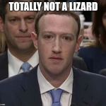 Suckerberg | TOTALLY NOT A LIZARD | image tagged in suckerberg | made w/ Imgflip meme maker