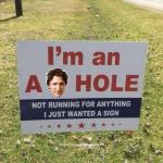 Trudeau Post Election Sign