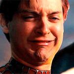Tobey Maguire crying