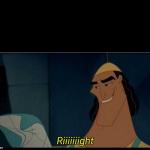 Kronk riiight with spacing