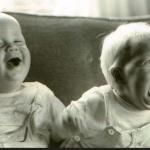 Laugh cry twin babies template
