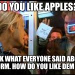 Good Will Hunting How bout them apples | DO YOU LIKE APPLES? LOOK WHAT EVERYONE SAID ABOUT GREY WORM. HOW DO YOU LIKE DEM APPLES? | image tagged in good will hunting how bout them apples | made w/ Imgflip meme maker