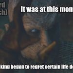 got s08e03 spoiler | It was at this moment; [record scratch]; the night king began to regret certain life decisions | image tagged in kickass arya,gameofthrones,arya stark | made w/ Imgflip meme maker
