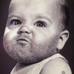 Bearded Baby | FOUND ! BABY PIC OF CHUCK NORRIS | image tagged in bearded baby | made w/ Imgflip meme maker