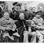 Yalta confrence fingers crossed for stalin