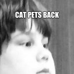 visible confusion | PETS CAT; CAT PETS BACK | image tagged in visible confusion | made w/ Imgflip meme maker