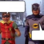 Batman and Robin running from their pimp meme
